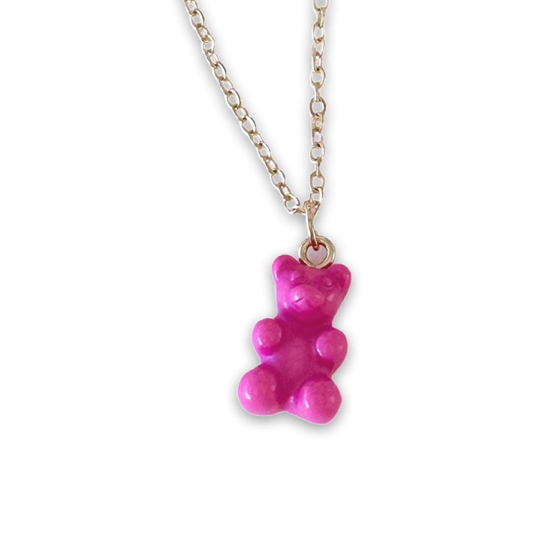 ''Cutiepie" Gold-Plated Bear Necklace