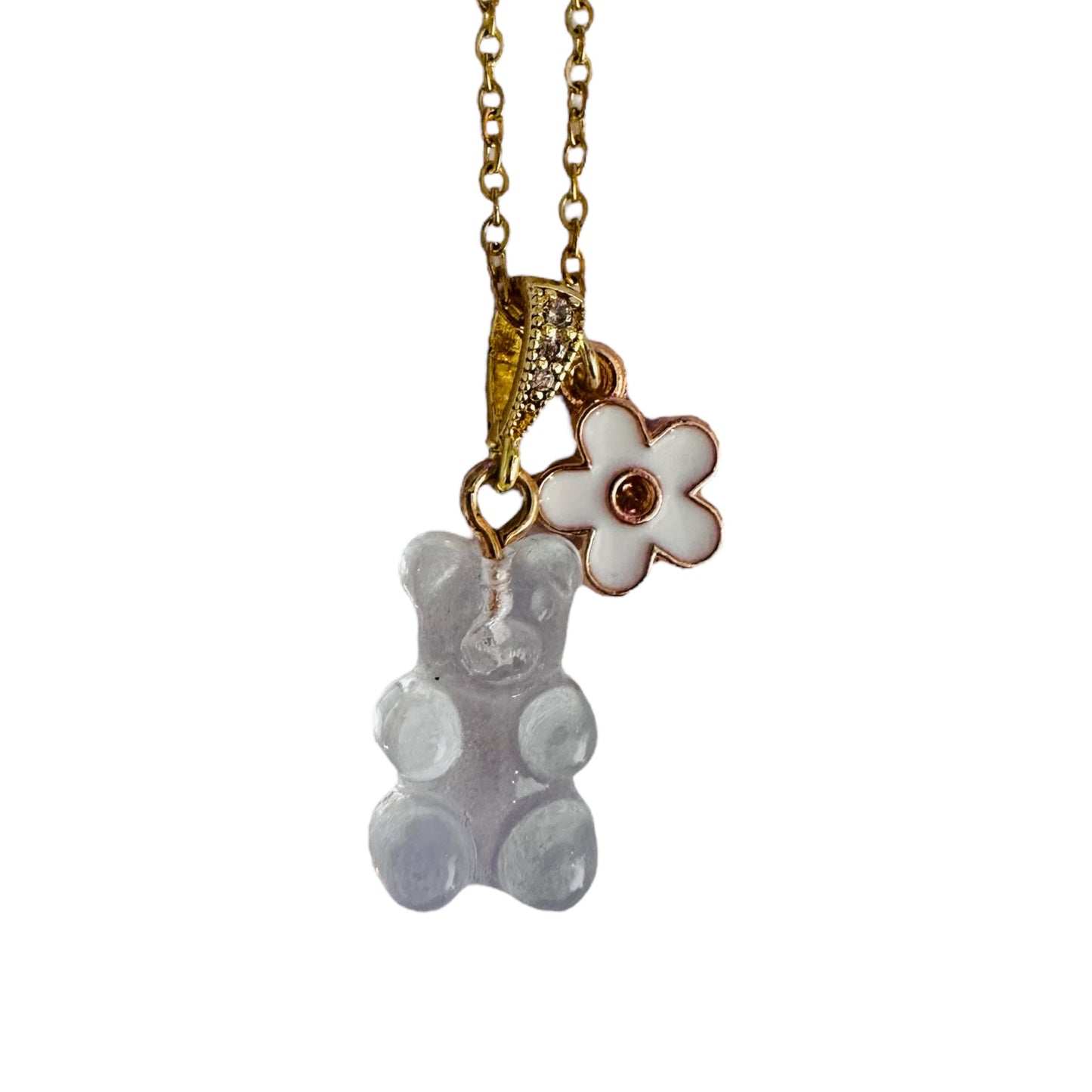 Flower Power Signature Jelly Bear Necklace